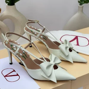 Valentino ivory cream slingback heels with oversized bow Nigeria