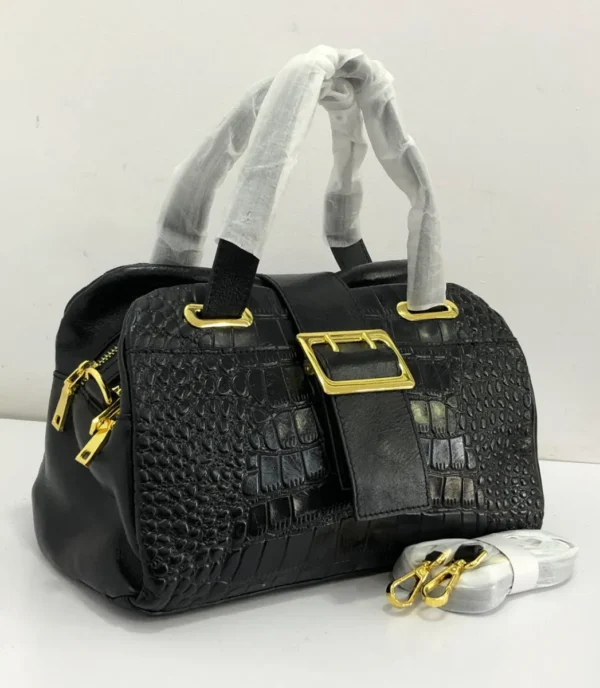 Tomford croc-embossed-black-leather-boston-bag-gold-buckle-nigeria omford-croc-embossed-black-leather-boston-bag-gold-buckle-nigeria