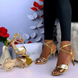 arezzo-campaign-gold-metallic-strappy-stiletto-heeled-sandal-pamzy-wears nigeria