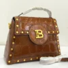 balmain-bbuzz-top-handle-bag-cognac-brown-croc-embossed Balmain BBuzz
