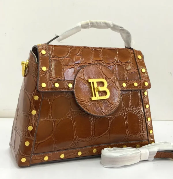 balmain-bbuzz-top-handle-bag-cognac-brown-croc-embossed Balmain BBuzz