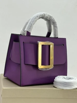 boyy-bobby-tote-purple-saffiano-leather-gold-buckle-nigeria leather-gold-buckle-nigeria.webpBoyy Bobby tote purple saffiano leather with large gold buckle Nigeria