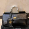dolce-gabbana-dg-amore-top-handle-black-croc-pearl-logo-nigeria Dolce and Gabbana DG Amore top handle black croc-embossed with pearl DG logo Nigeria