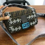 Fendi Baguette FF Zucca canvas with crystal embellishment and blue F clasp Nigeria