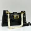 Fendi By The Way medium top handle bag black FF embossed nappa leather with gold FF buckle and FF jacquard strap Nigeria
