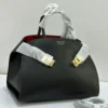 ferragamo-trifolio-tote-bag-black-smooth-leather-gold-clasp-red-interior-nigeria Ferragamo Trifolio tote bag black smooth leather with gold clasp hardware red interior and detachable strap Nigeria