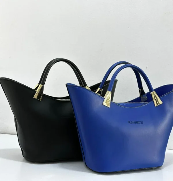 gilda-ferretti-open-tote-black-cobalt-blue-gold-hardware-nigeria Gilda Ferretti open tote black and cobalt blue with gold hardware Nigeria