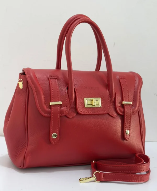 gilda-ferretti-red-leather-double-buckle-tote-bag-pamzy-wears Gilda Ferretti red leather double buckle top handle tote bag – Pamzy Wears Lagos