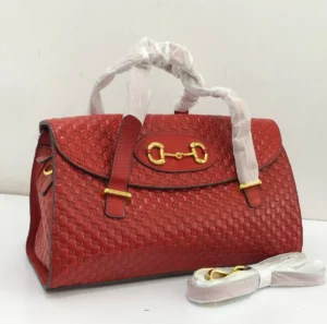 gucci-horsebit-1955-top-handle-bag-red-gg-monogram-leather-gold-horsebit-nigeria Gucci Horsebit 1955 top handle bag red GG monogram embossed leather with gold horsebit hardware Nigeria