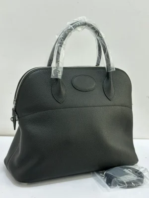 Attachment Details hermes-bolide-style-tote-bag-black-pebbled-leather-silver-hardware-nigeria