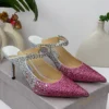 jimmy-choo-bing-100-mule-pink-silver-ombre-crystal-pointed-toe-stiletto-nigeria Jimmy Choo Bing 100 mule pink to silver ombre crystal pointed toe stiletto with crystal strap Nigeria
