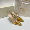 Jimmy Choo Bing mule gold patent leather with crystal-embellished strap Nigeria Jimmy Choo Bing mule gold metallic patent leather with crystal-embellished strap Nigeria