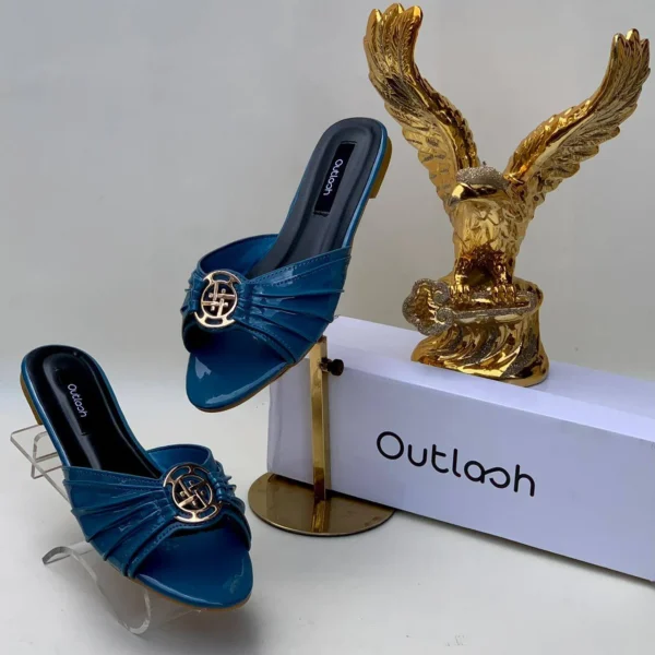 Outlash Patent Leather Flat Mules