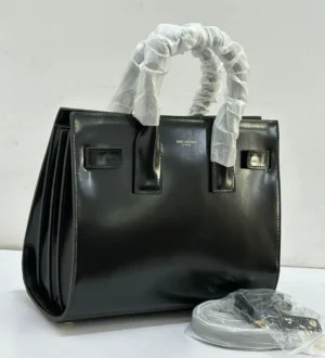 saint-laurent-sac-de-jour-medium-black-smooth-calfskin-leather-gold-hardware-nigeria Saint Laurent Sac de Jour medium black smooth calfskin leather with SAINT LAURENT PARIS stamp and gold hardware Nigeria