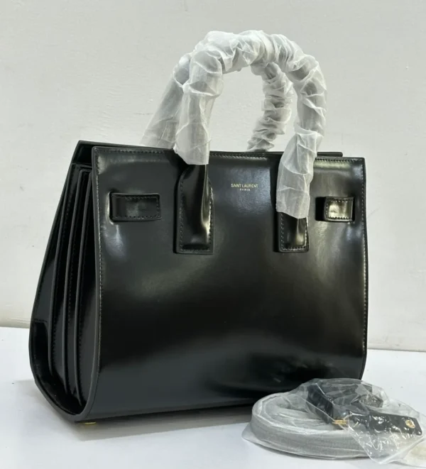saint-laurent-sac-de-jour-medium-black-smooth-calfskin-leather-gold-hardware-nigeria Saint Laurent Sac de Jour medium black smooth calfskin leather with SAINT LAURENT PARIS stamp and gold hardware Nigeria