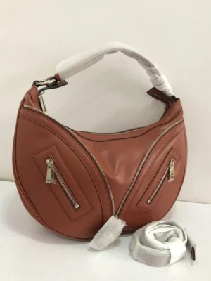 versace-la-medusa-hobo-bag-tan-cognac-leather-multi-zip-pockets-silver-hardware-nigeria Versace La Medusa hobo bag tan cognac leather with multiple zip pockets Medusa head detail and silver hardware Nigeria