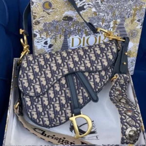 Dior Oblique Jacquard Saddle Bag