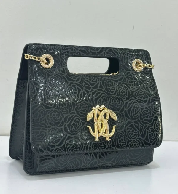 Roberto-Cavalli-Italian-Black-Shoulder-Bag