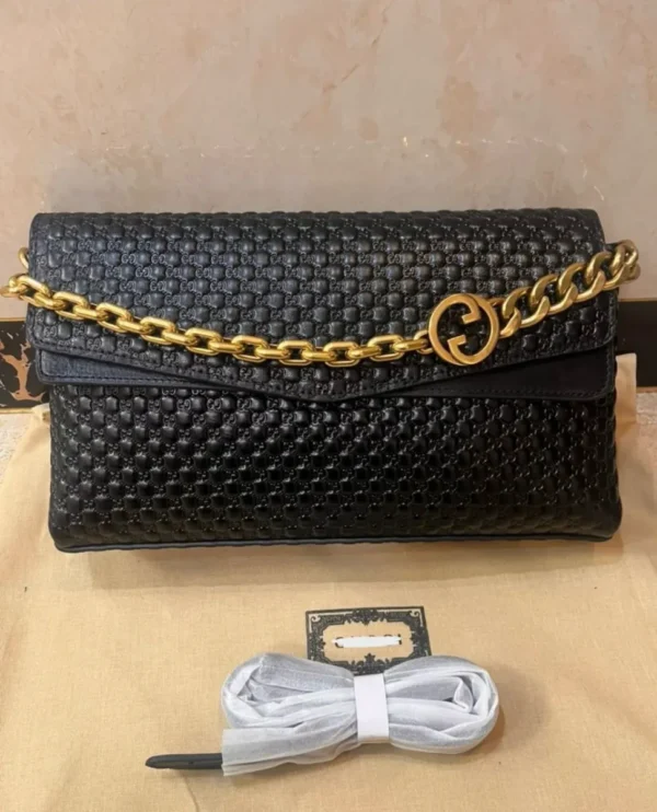 gucci-gg-embossed-leather-chain-bag-black-lagos-nigeria