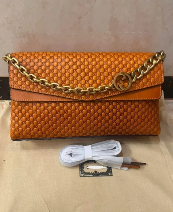 gucci-gg-embossed-leather-chain-bag-bright-orange-lagos-nigeri