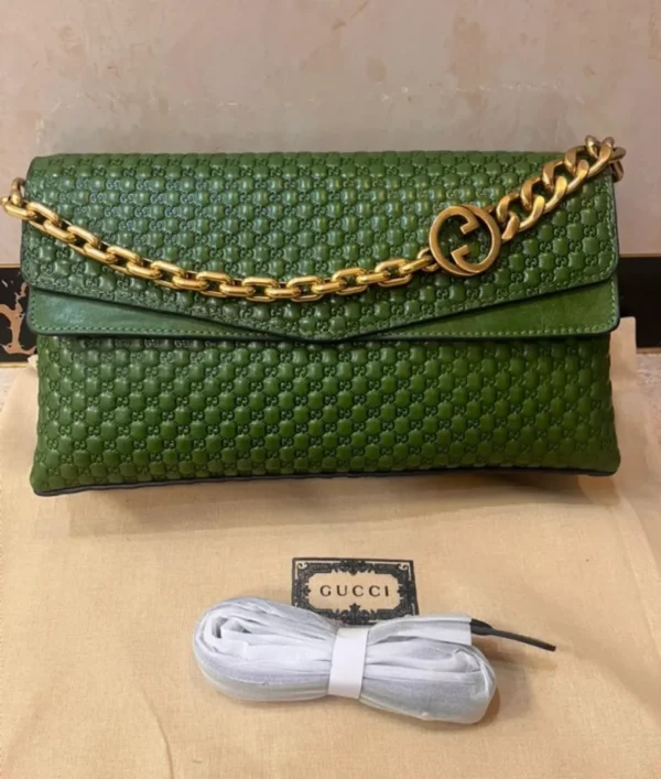 gucci-gg-embossed-leather-chain-bag-green-lagos-nigeria