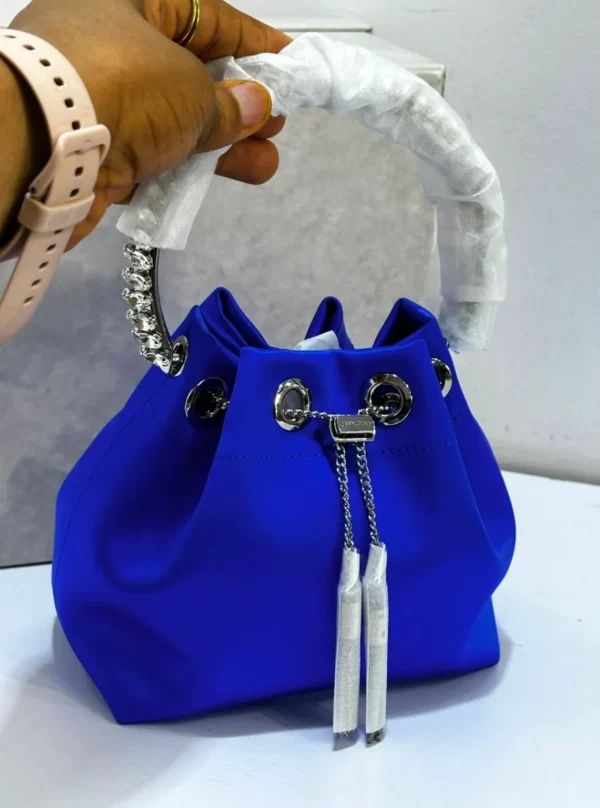 jimmy-choo-bon-bon-royal-blue-satin-bucket-bag-lagos-nigeria