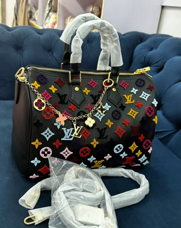 Louis Vuitton Speedy Bandoulière Multi-Color Monogram Embroidered lagos Nigeria (2) Louis-Vuitton-Speedy-Bandouliere-Multi-Color-Monogram-Embroidered-lagos-Nigeria